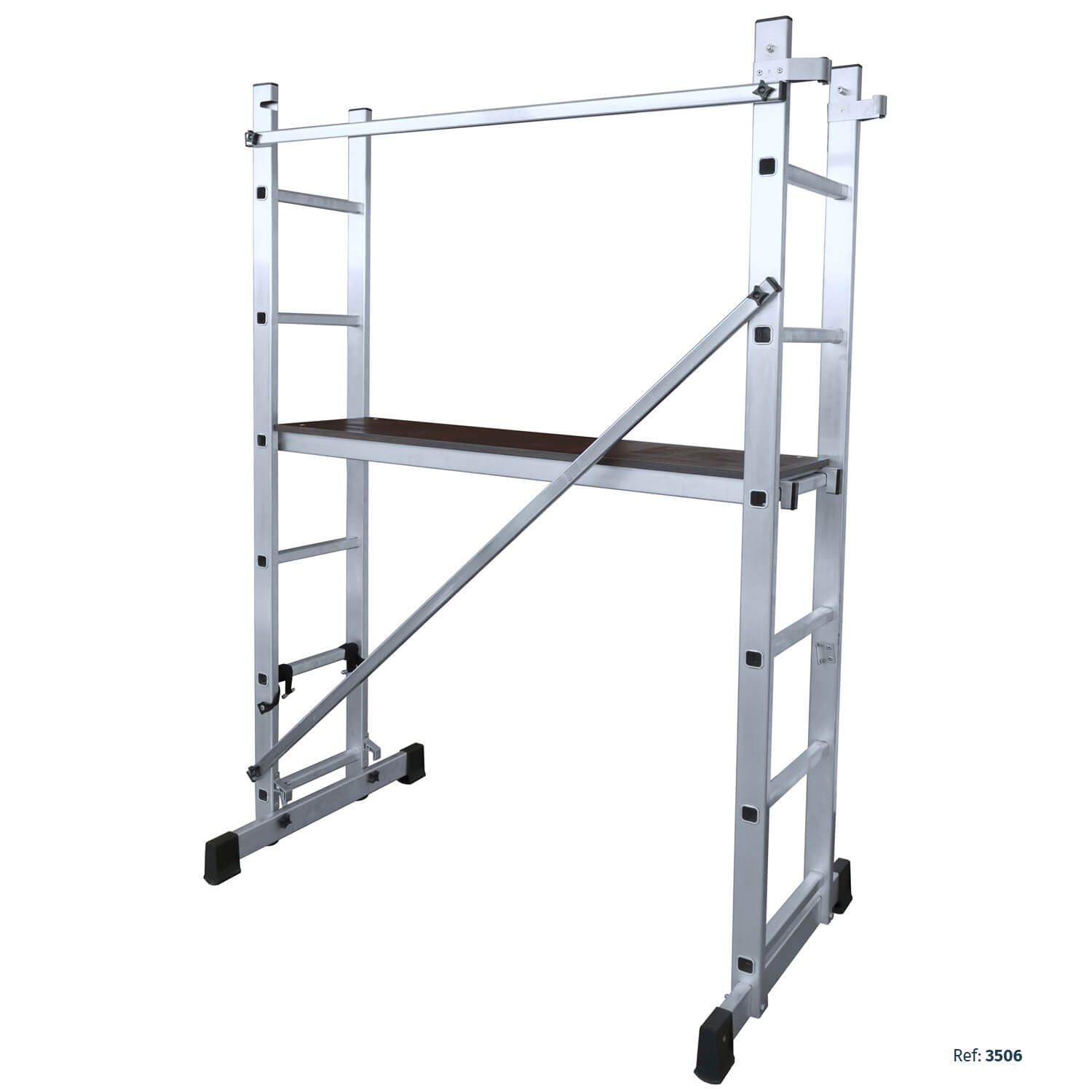 Escalera-andamio multiusos de la SERIE 3N1