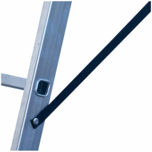Detalle de la cinta de nylon de seguridad de la escalera transformable de dos tramos de la SERIE C2