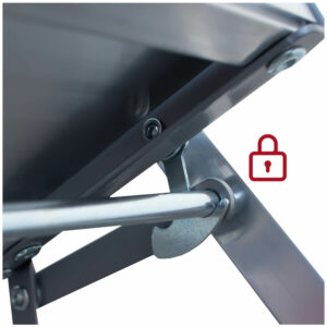 Aluminium stool, SERIE ULTRALIGHT - anti-opening system