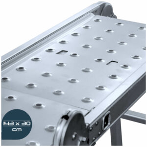 Échelle articulée multipositions, SÉRIE BRICO 4 - plateforme en acier galvanisé