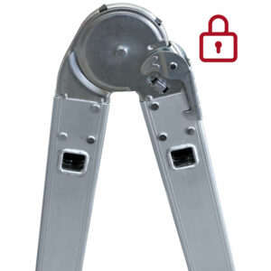 Multi-position articulated ladder, SERIE BRICO 4 - steel hinge with blocking system