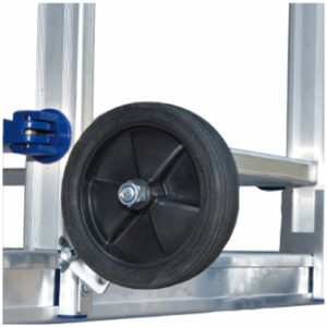 Multipurpose foldable ladder-scaffold, SERIE QUICK 5N1 - wheel