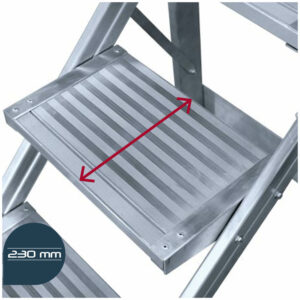 Professional folding stool, SERIE RACK 9 - steps