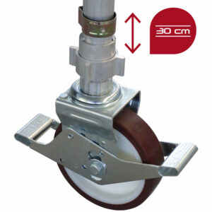 Professional mobile tower, ALU TORRE 18Fl - wheel
