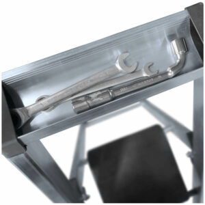 Professional stepladder, SERIE ALTIPRO - tray for tools