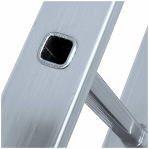 Single leaning ladder, SERIE A1 - rungs set with anti-slip reliefs