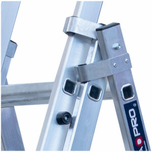 Three-section combination ladder, SERIE C3 - aluminium slipping guides