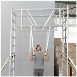 Tour mobile professionnelle, ALU TORRE 18F - garde-corps SAS (1)